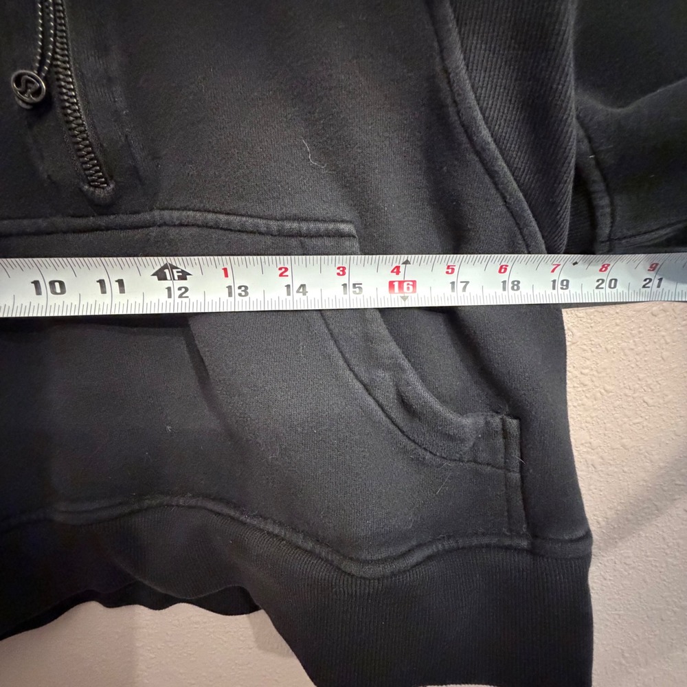 Lululemon Scuba Oversized Half-Zip Black Cropped Funnel-Neck Sweatshirt - Picture 8 of 8
